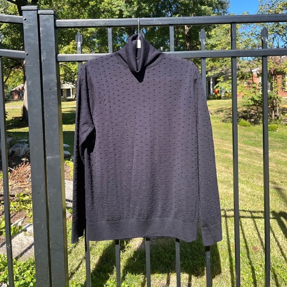 COS Swiss Dot Wool Turtleneck Sweater